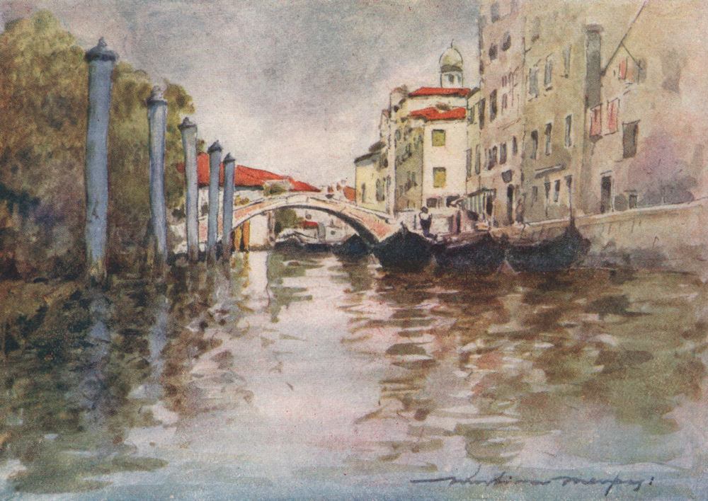 'Timber boats from the shores of the Adriatic' by Mortimer Menpes. Venice 1916